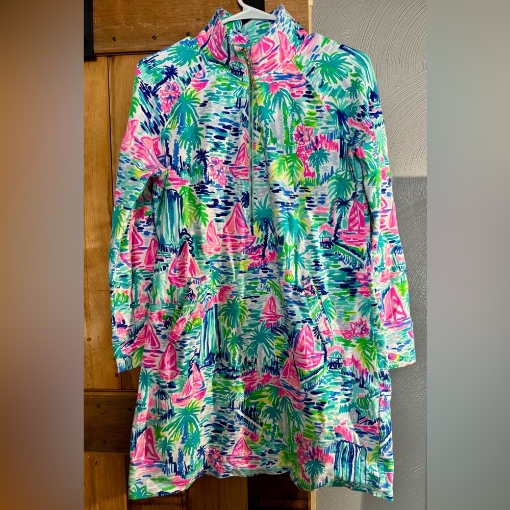 Lilly Pulitzer Popover Dress – Salt In the Air Print – Size M